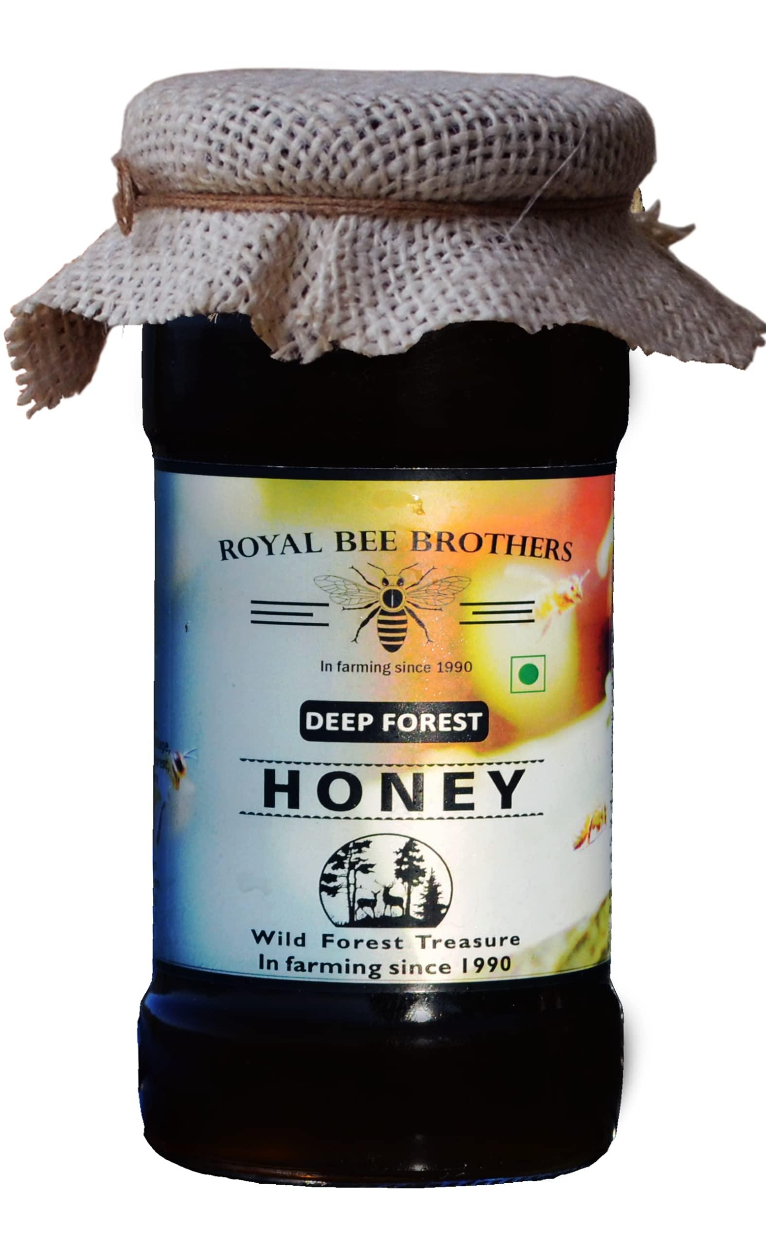 Royal Bee Brothers Royal Bee Brothers | Four Type of 100% Natural Wild Forest Honey | Produce of Wild Honey Bee | Raw & Unprocessed| 500 gm * 4 bottle