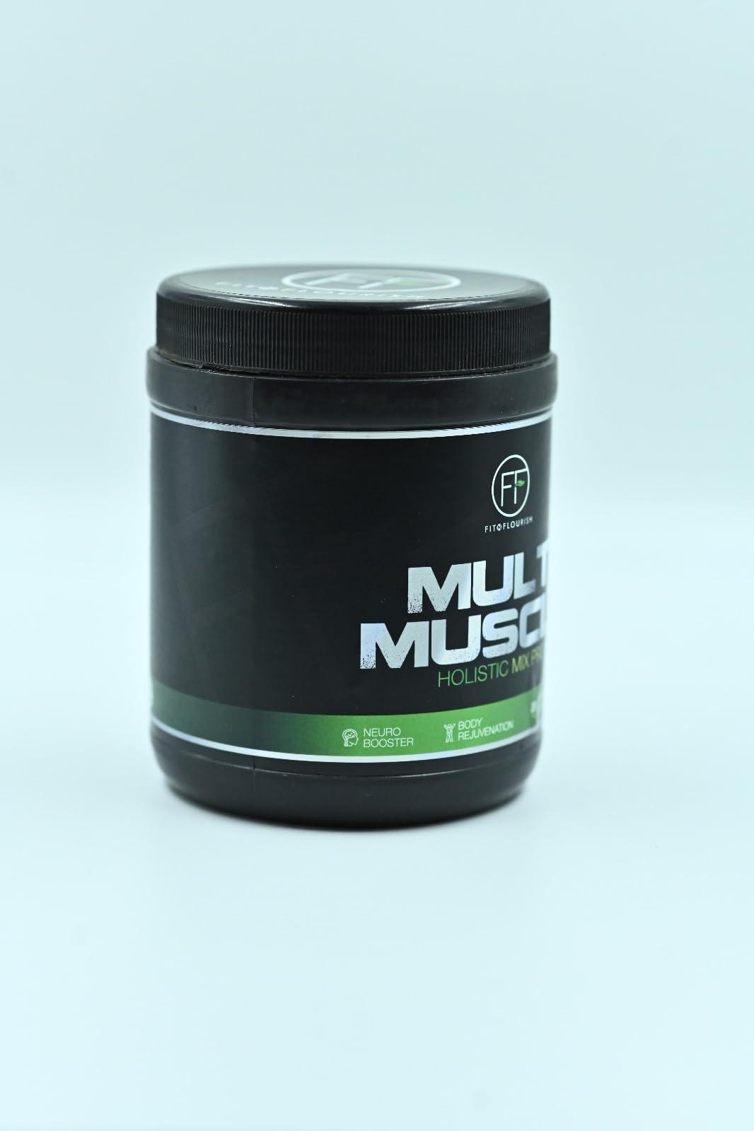 Fit N Flourish Multi Muscle Holistic Mix Pro Alternative to Whey Protein Powder- 500gm| Best Protein Powder For Men And Women| 100% Plant-Based Protein Powder (Banana)