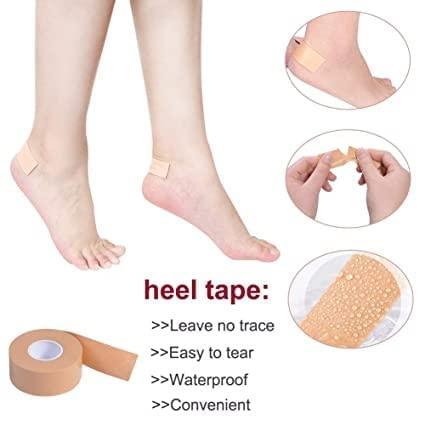 Sunshine Enterprise Sunshine Enterprise Anti Chafing Flexible Waterproof Blister Tape, Foot Care Sticker, Anti-Slip High Heeled Heel Stickers, Cushioned Protection, Shoes Insoles Insert Stick for Pain Relief Tape.