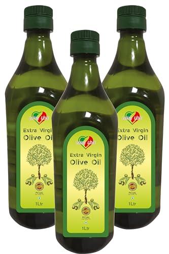 Long Live Long Live Extra Virgin Olive Oil, First Cold Pressed,(Imported from Italy) -1 Ltr Pack Of 3