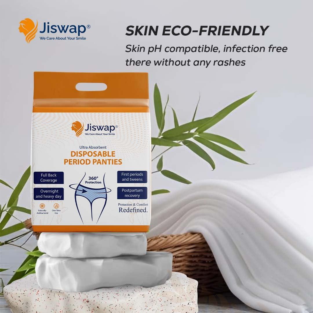 Jiswap Jiswap Period Panty Pad Super Absorbent, Heavy Flow Disposable Overnight Panties Sanitary Pad (Pack Of 10)