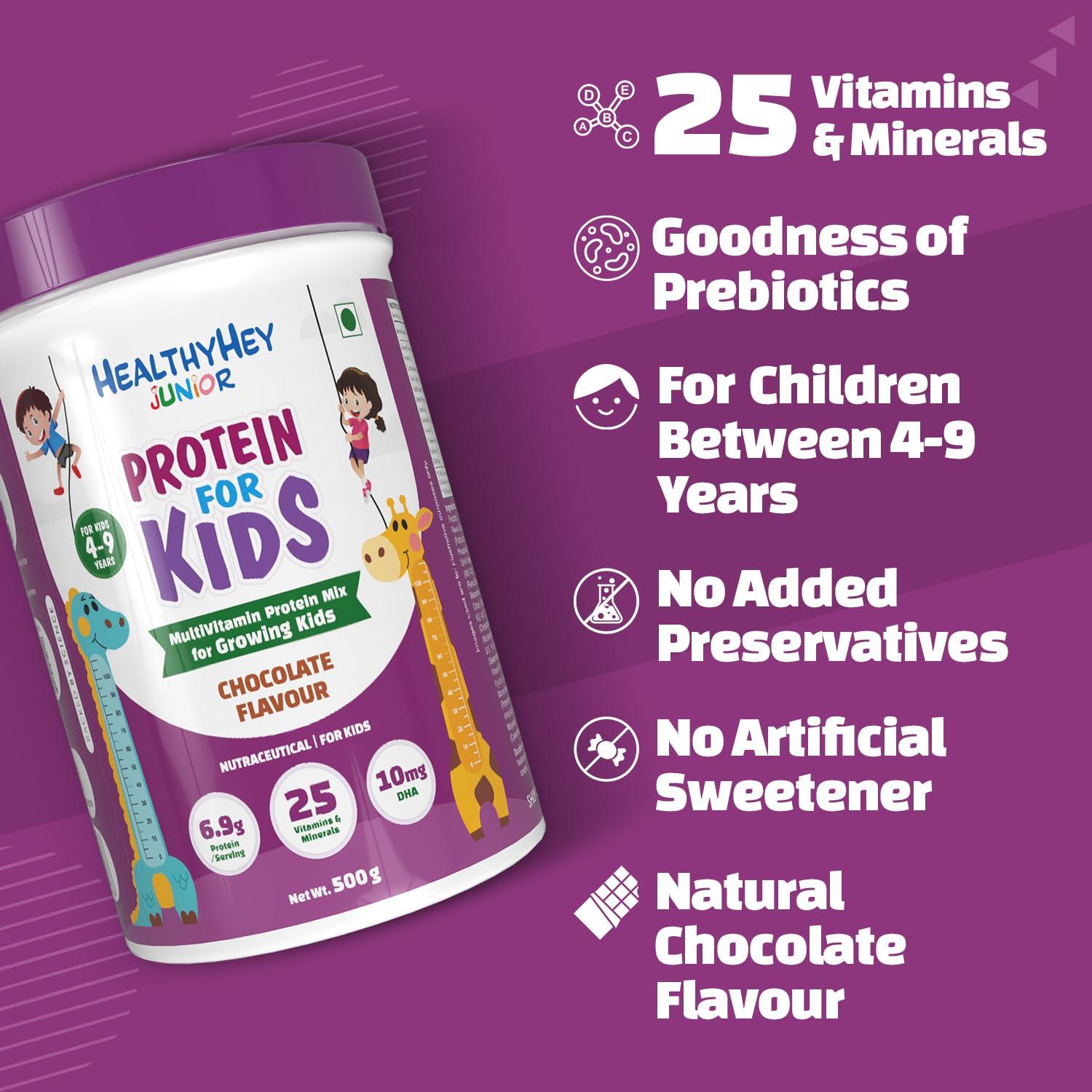 HealthyHey HealthyHey Junior Protein Powder for Kids - Chocolate Flavour - 500g