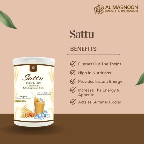 AL MASNOON AL MASNOON Sweet Sattu with Barley, Almond & Cardamom/A Nutritional & Delicious Energy Drink 250g(pack of 1)