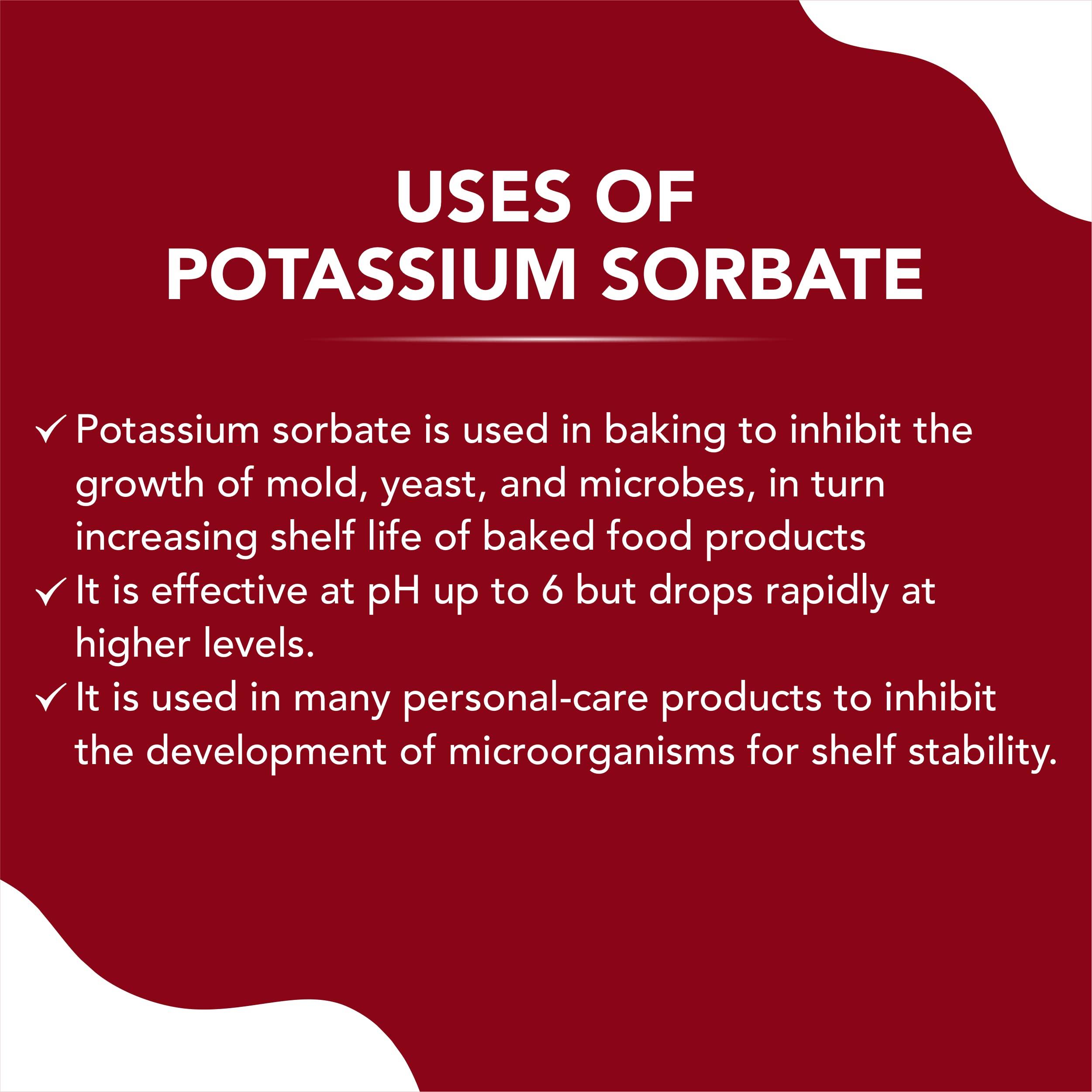 KOR KOR Potassium Sorbate Granules - 400gm Preservative for Food Products, Ideal for Home Canning, Baking, and Beverage Production - Pack of 2