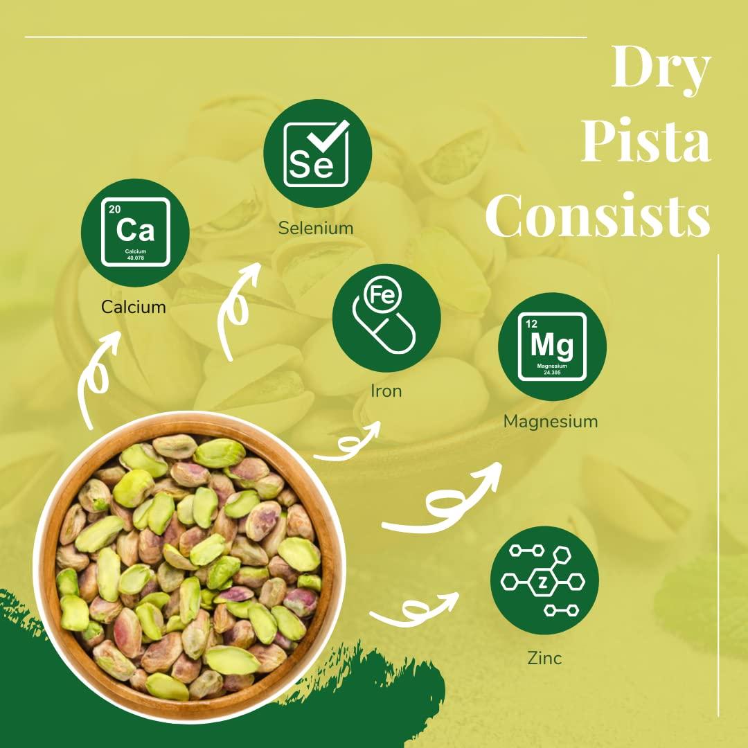 Sainik's Dry Fruit Mall Sainik's Dry Fruit Mall Kernals Without Shell | Sada Pista | Plain Pista | pistachio Without Shell 1000 grams