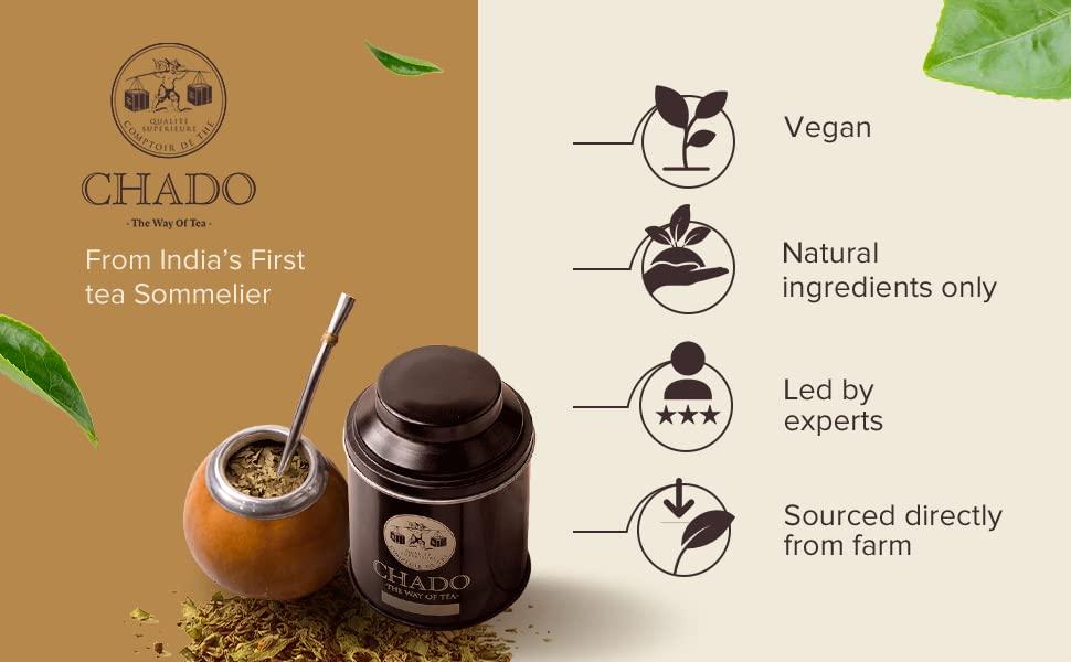 Chado Tea India Chado Tea Argentina Yerba Mate Loose Leaf Tea | Fresh Herbal Tea (50gm)