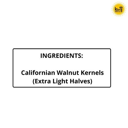 KING UNCLE KING UNCLE Californian Walnut Kernels (Akhrot Giri) (Extra Light Halves), 250 Grams, Blue Box