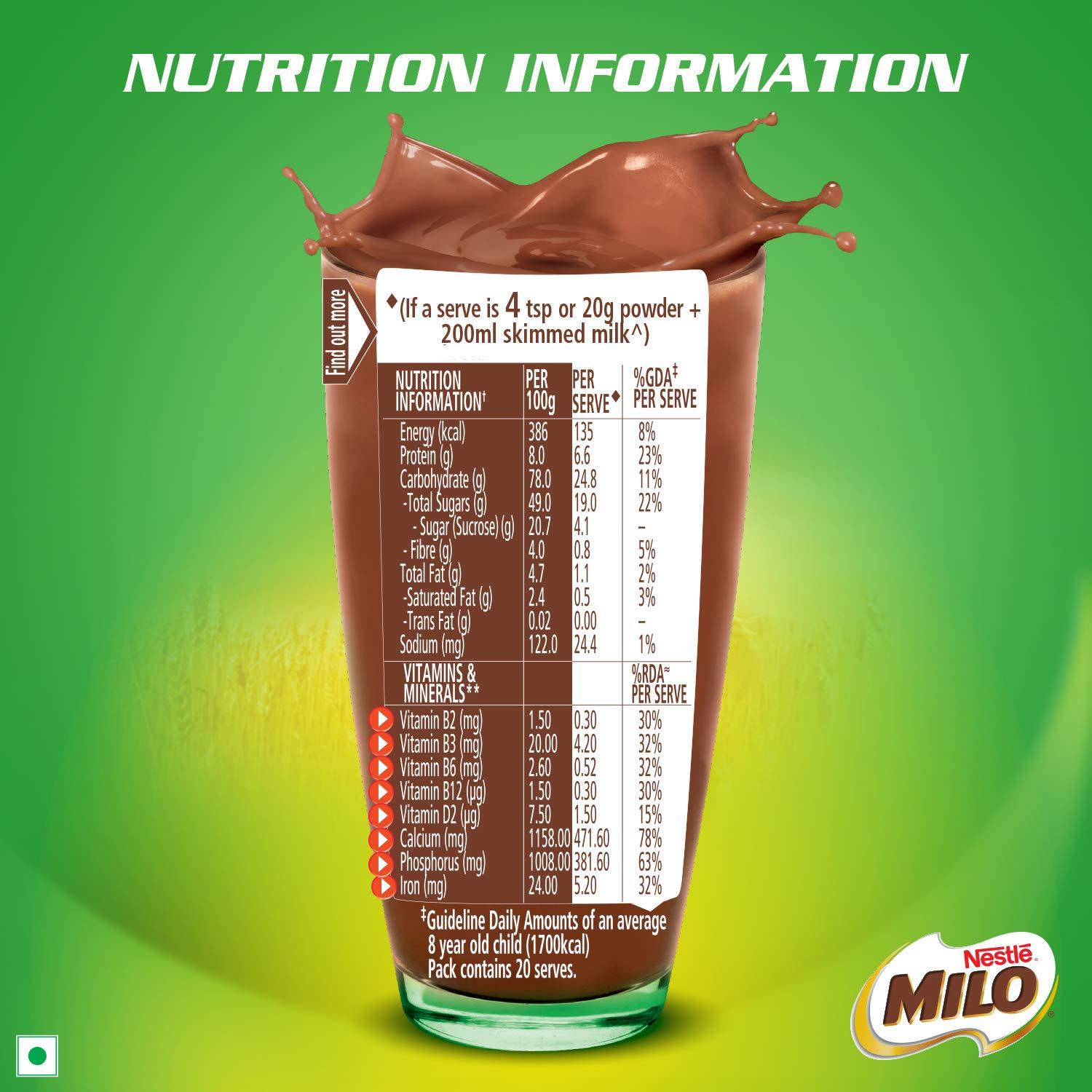 Nestlé Milo MILO Nestle Activ-Go Powder Health Drink- (Chocolate Flavour) Pouch, 400 G