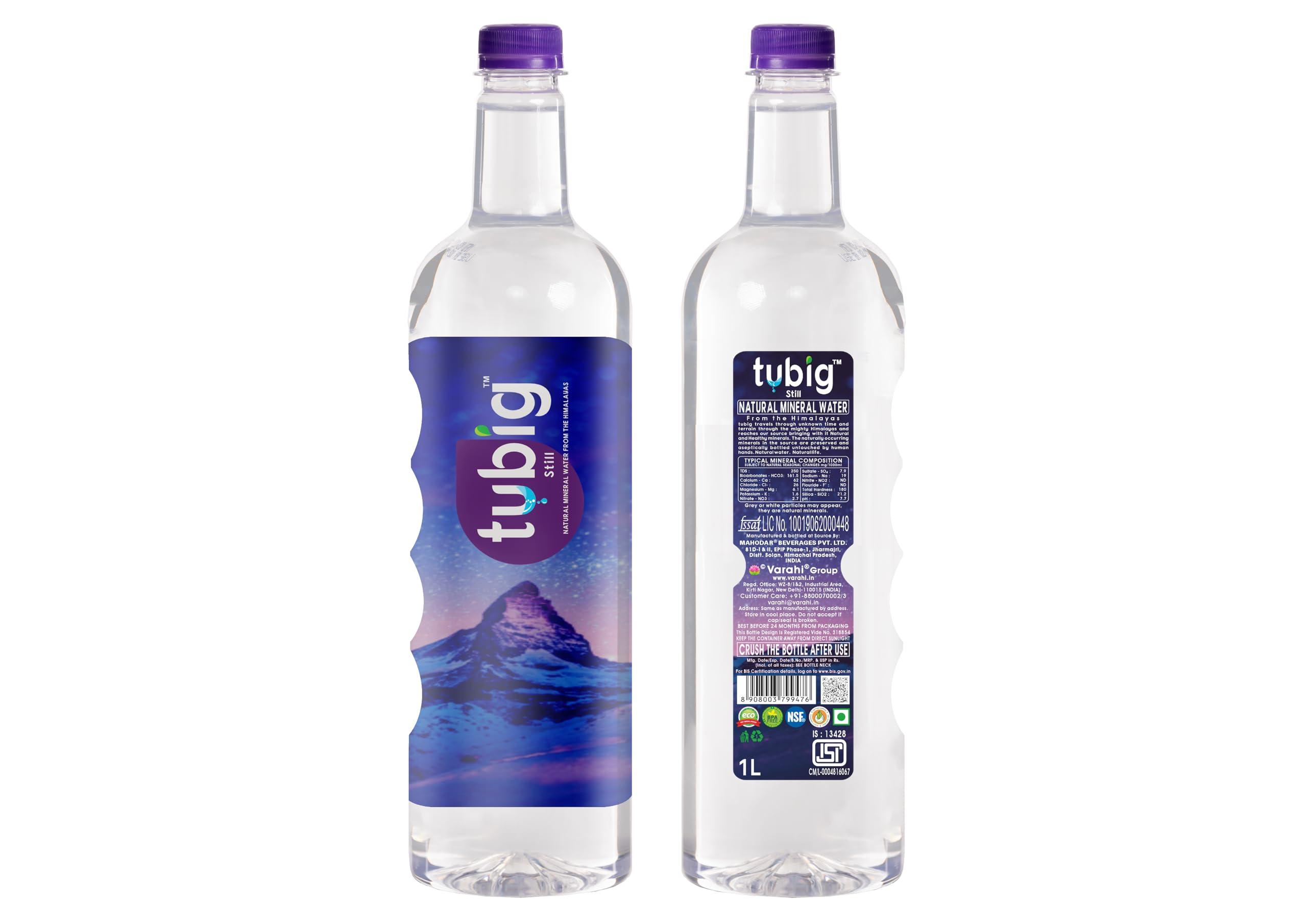 VARAHI Tubig Still Naturally Alkaline Mineral Water -1 liter(12 bottles)| water from the Himalayas