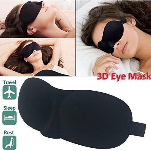 JENICO WORLD JENICO WORLD Blind Sleeping Eye Mask Slip Night Sleep Eye black 3D Cotton Cover Super Soft & Smooth Travel Masks for Men Women Girls Boys Kids (2)