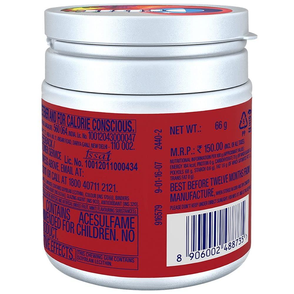 Orbit Orbit Mixed Fruit Sugarfree Chewing Gum | Chewing Gums for Clean and Healthy Teeth | Pocket-Friendly & Easy to Carry Pot Pack |66g | Pack of 2