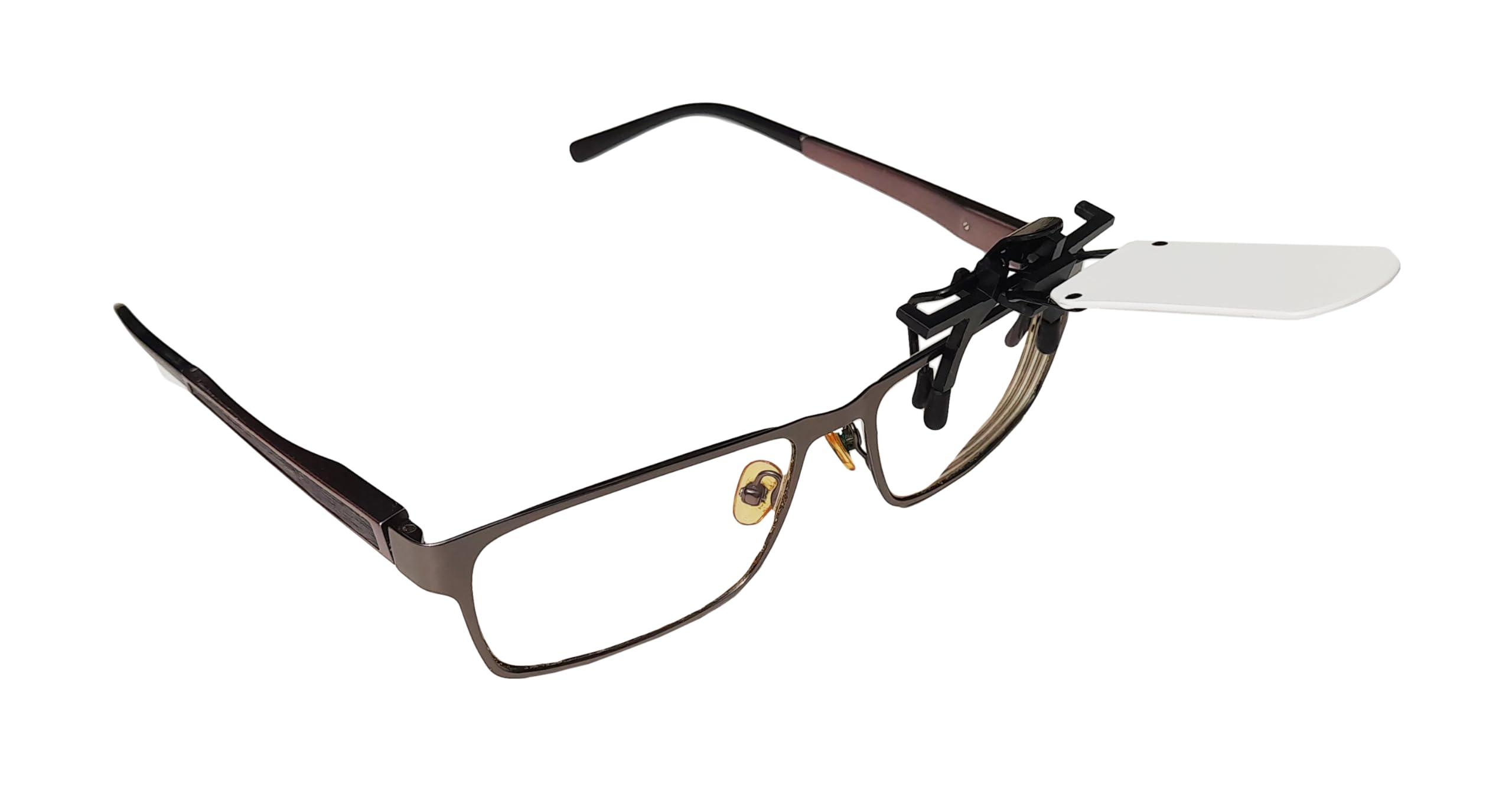 Generic Clip-on Blinder for Eye Glasses - Powered Specs or Zero Power Goggles (White)