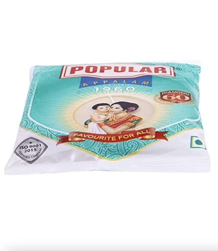 POPULAR APPALAM Popular Appalam- No.1 80G - 3 inches 400G Pack of 5