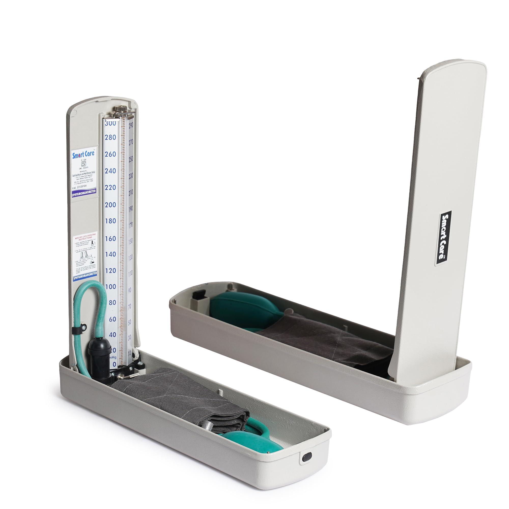 Smart Care SMARTCARE Mercury Blood Pressure Monitor | Precision Sphygmomanometer for Accurate Readings and Health Monitoring