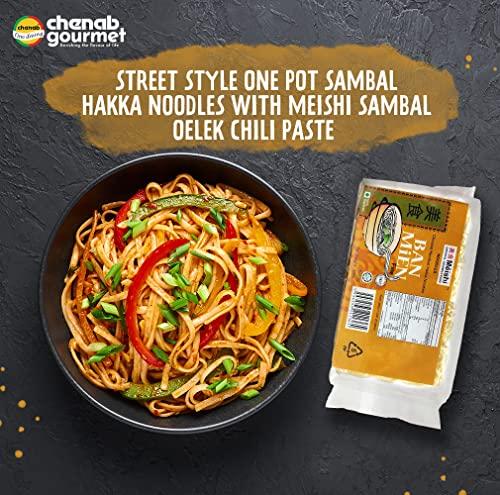 Meishi Meishi Ban Mien Handcut Hakka Fine-Size Noodles, 300g | Pack Of 2 | Refined Wheat Flour Noodles | Air-Dried Hakka Noodles