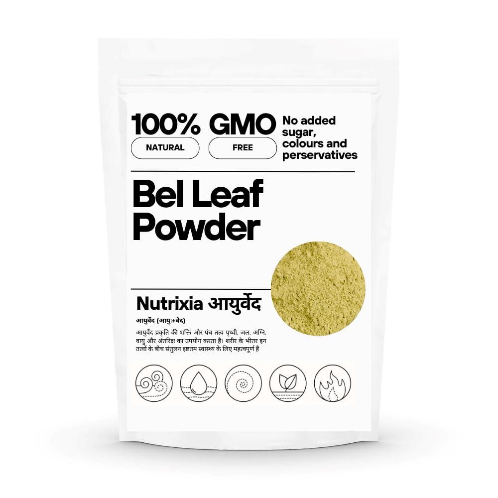 Nutrixia Food Bel (Bael Leaf) Powder/Churna-Bilva-BelPatra-Bael Leaves-Bel Patta Powder-Bel Patra Churna-Bailpatr-Bail Patr-Aegle Marmelos (1 Kg)