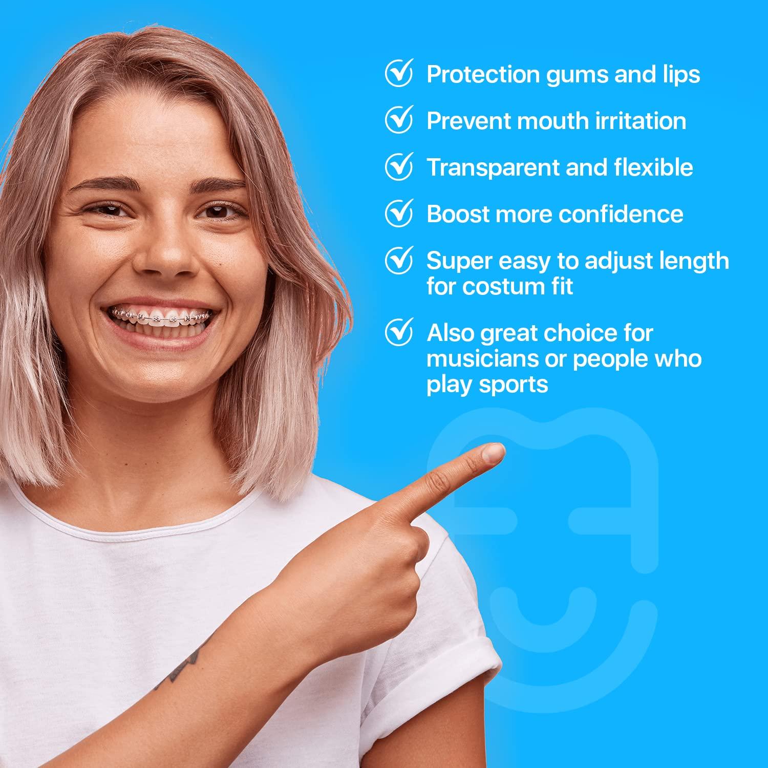 AIM DENTAL SUPPLY AIM DENTAL SUPPLY Lip Protector for Braces Orthodontic & Dental Pain-Relief Comfort Lip Shield Mouth Guard Custom FIT Brace Covers by AIM DENTAL SUPPLY Dental Supply 2.0 Count