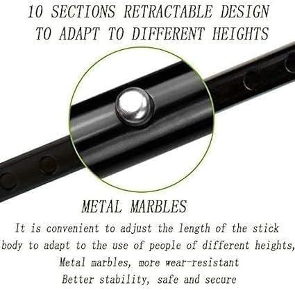 NavaFresh Basics Height Adjustable Walking Stick | Ideal for Senior Citizen, Old Elderly People, Patients