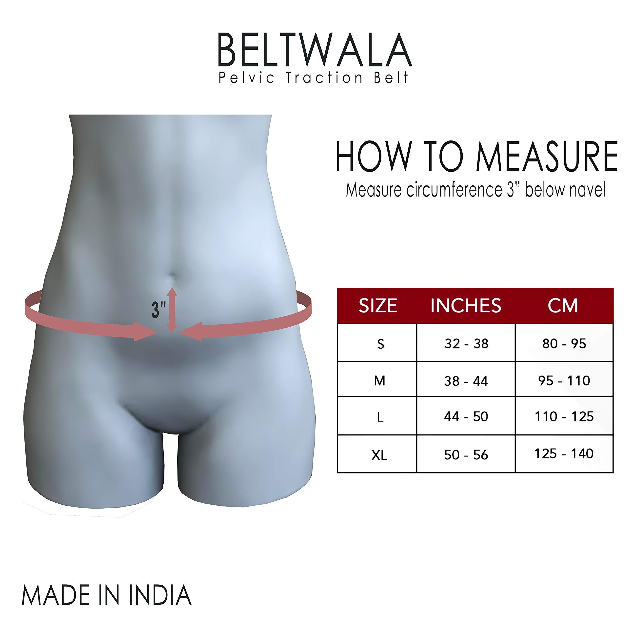 BELTWALA BELTWALA  Pelvic Traction Kit with Weight Bag, align fractures of the spine, to provide traction to the lumbar & pelvic region, Back support (Small)