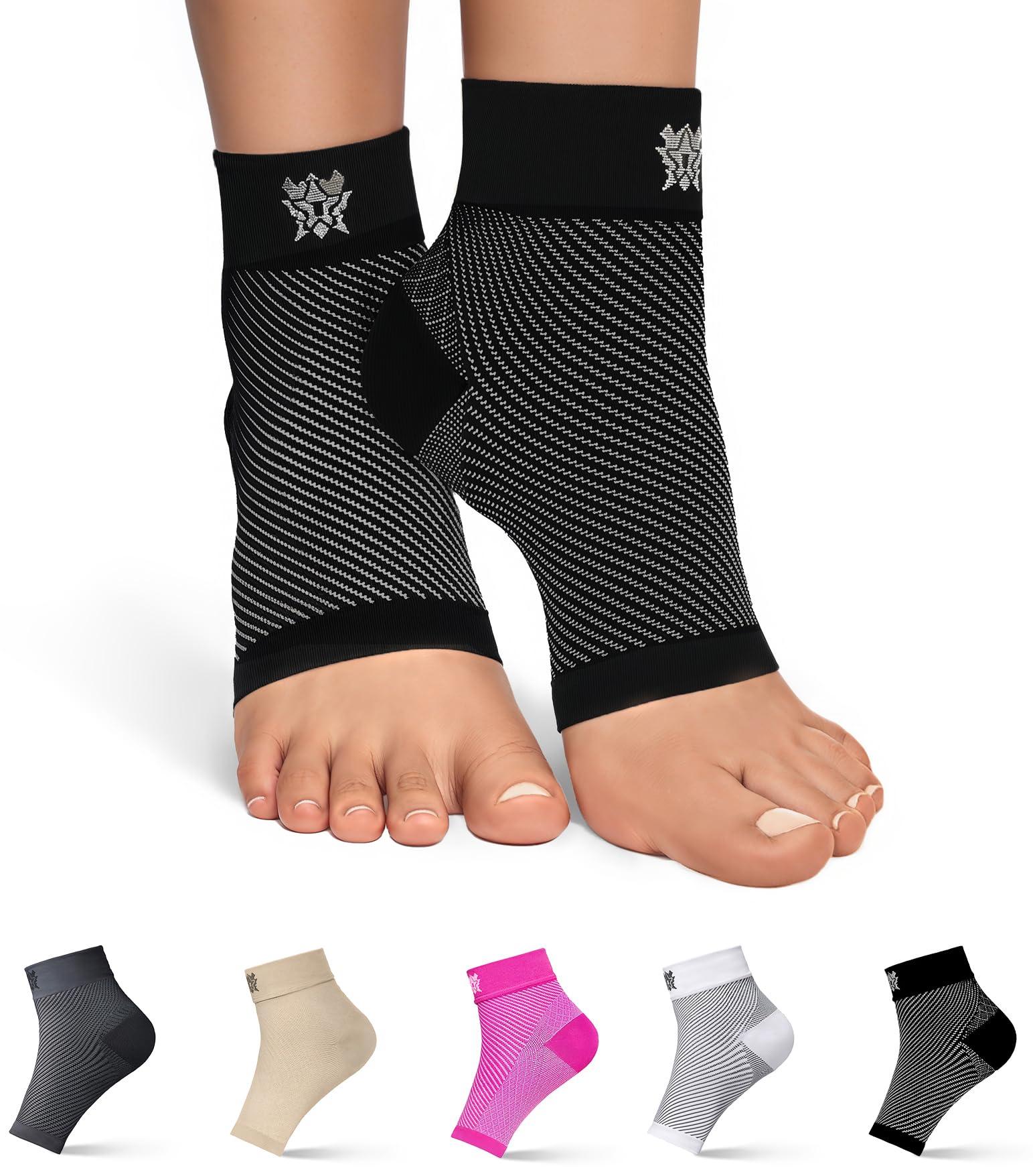Bitly Bitly Bitly Plantar Fasciitis Compression sleeves - Better than Night Splint Socks, Shoe, Insoles, Inserts & Orthotics for Foot, Ankle Pain Relief for men, women, nurses, maternity, pregnancy, running & heel spur