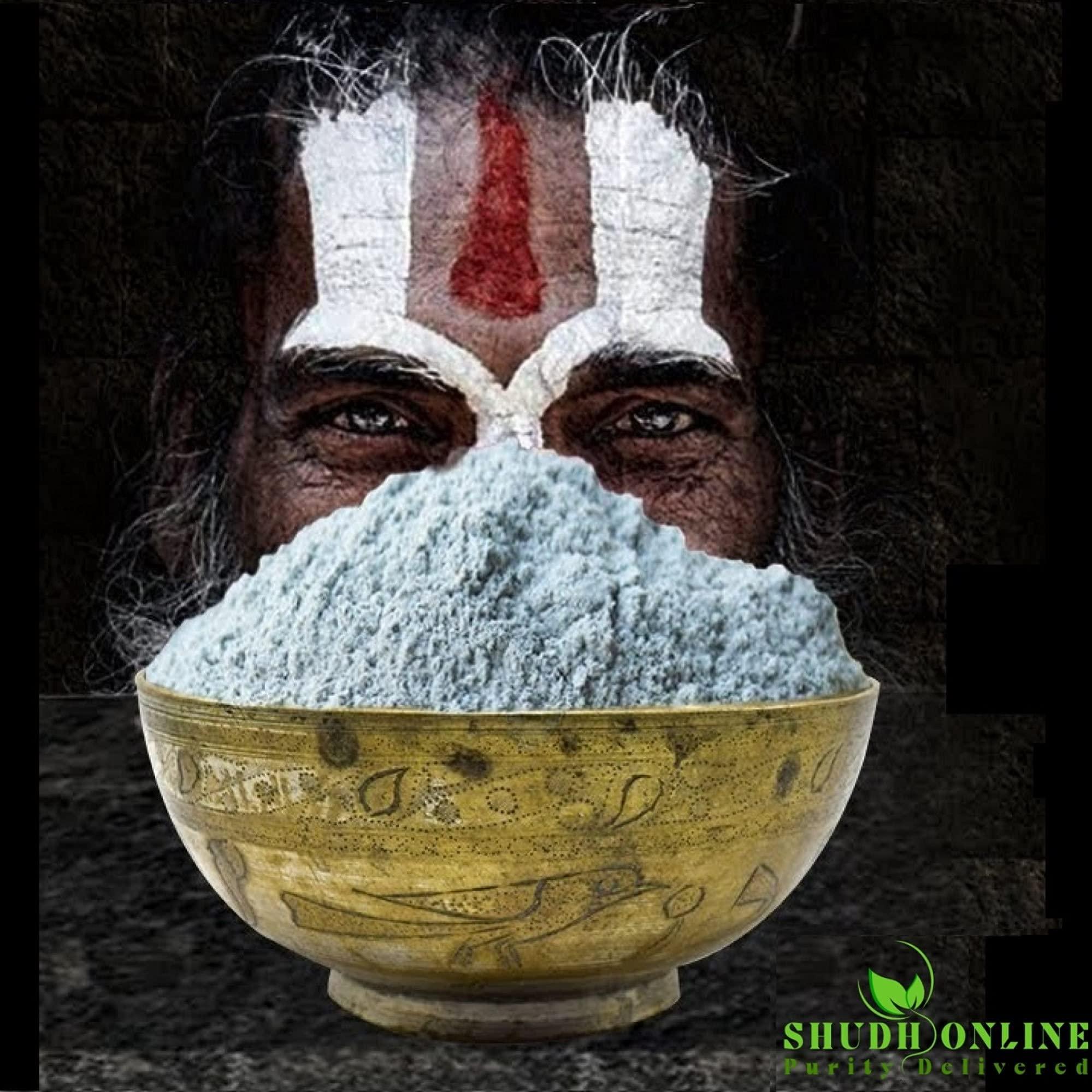Shudh Online Shudh Online Vibhuti Bhasma, Vibuthi pure powder - Holy ash (1000 Grams / 1 Kg), Thiruneeru, Shiva Viboothi, Vibhooti, Bibhuti