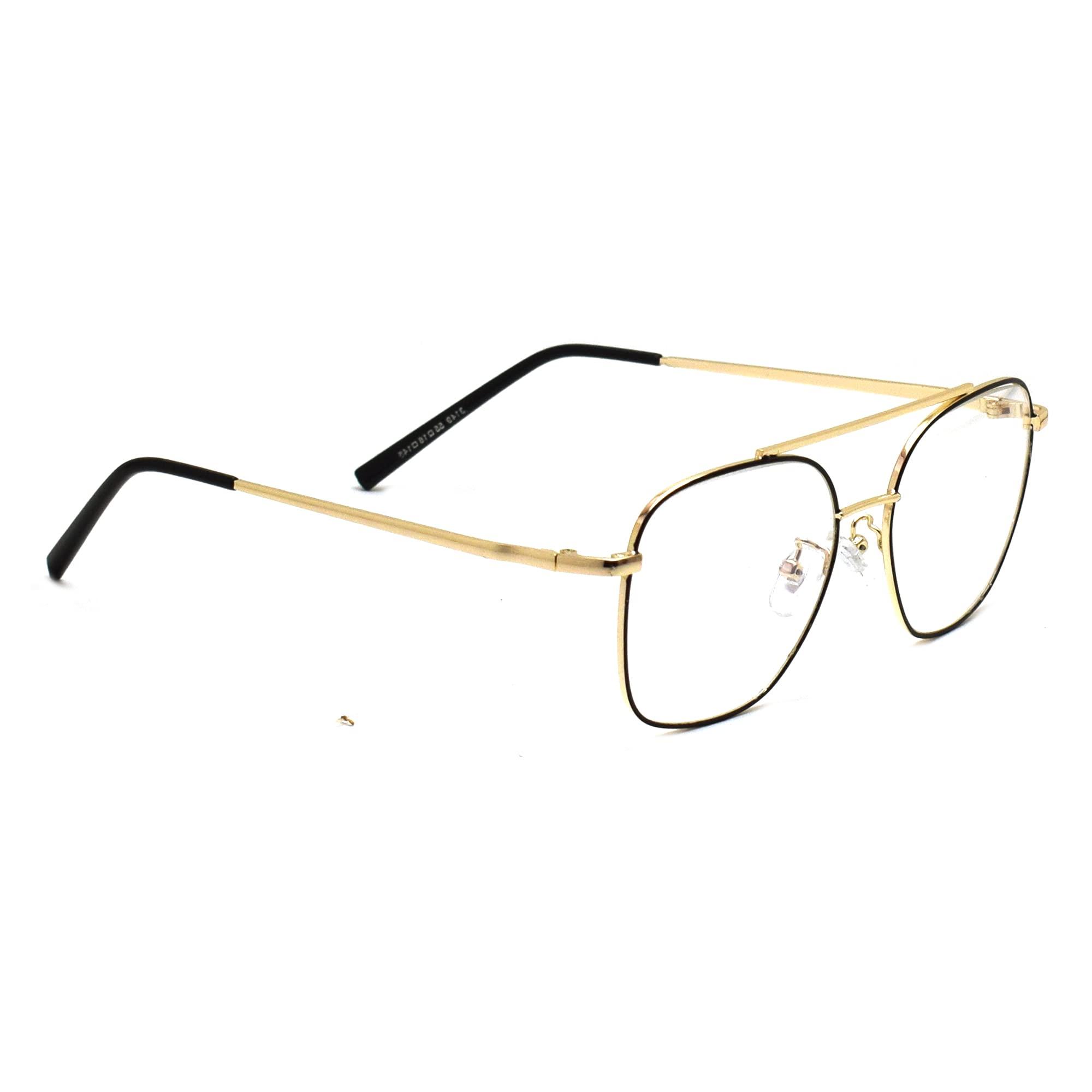 Peter Jones Peter Jones Square Medium Computer Glasses for Men Women with Zero Power Blue Light Blocking Lenses (SIZE MEDIUM) AG236