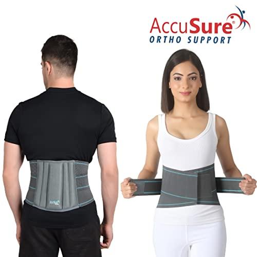 AccuSure AccuSure Posture Corrector Belt For Back & Shoulder, Backbone Support Belt Comes Lumbo Support Belt Lumbo Sacral Back Support For Men & Women-L