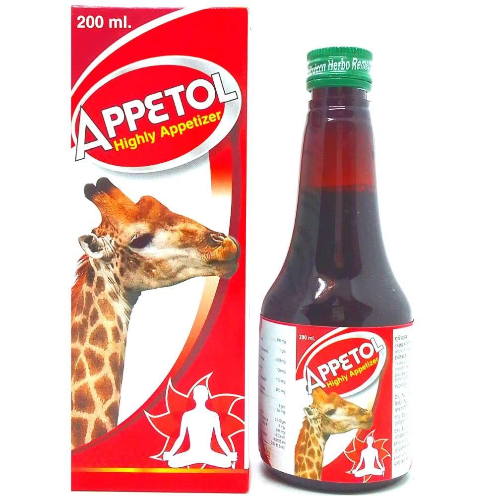HERBSHD Buy online Ayurvedic Appetol syrup 600 ml for Appetite enhancer.(pack of 3)