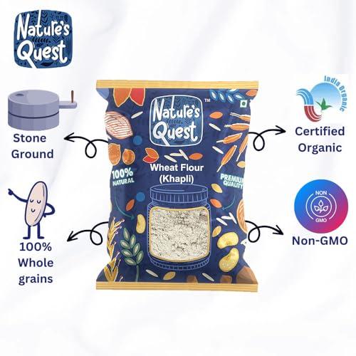 Nature\'s Quest Nature\'s Quest Khapli Wheat Flour | Khapli Gehu atta| Kapli Wheat Flour| Gehu atta | kothumai mavu - 4.5 Kg