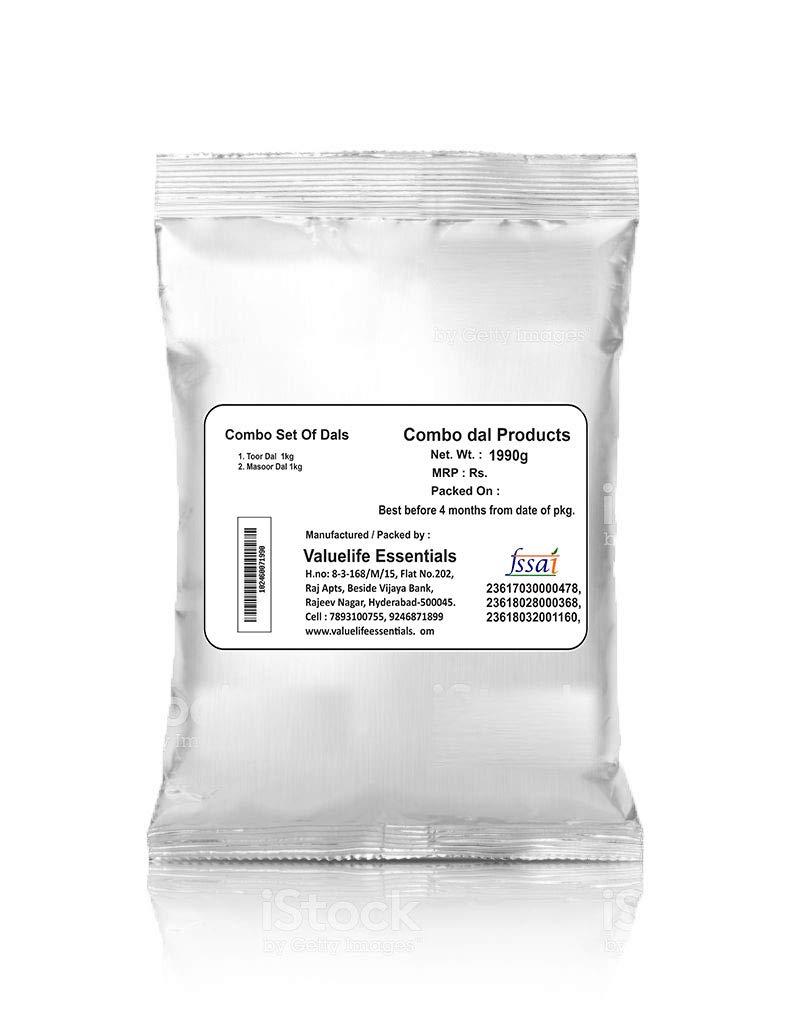 Value Life Valuelife Combo Product 1990g - Toor dal 1kg - Masoor dal red 1kg