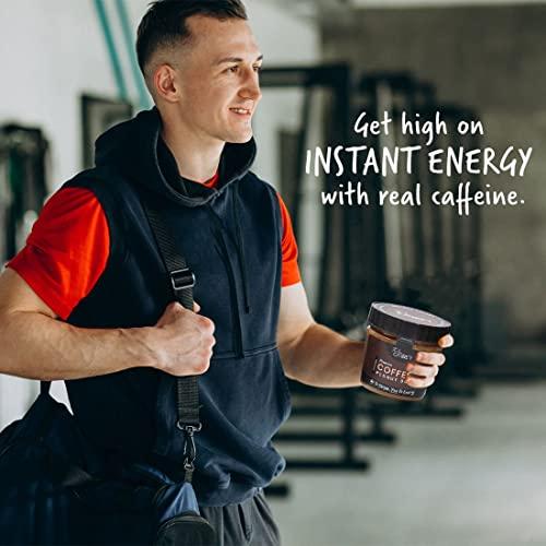 The Low Carber The Low Carber Peanut Butter 170 g with coffee and Caramel_ For INSTANT ENERGY_Made with Premium Coffee l Creamy Caramel l Roasted Peanuts_ 0 Sugar l 0 Trans-Fat l 0 Cholestrol