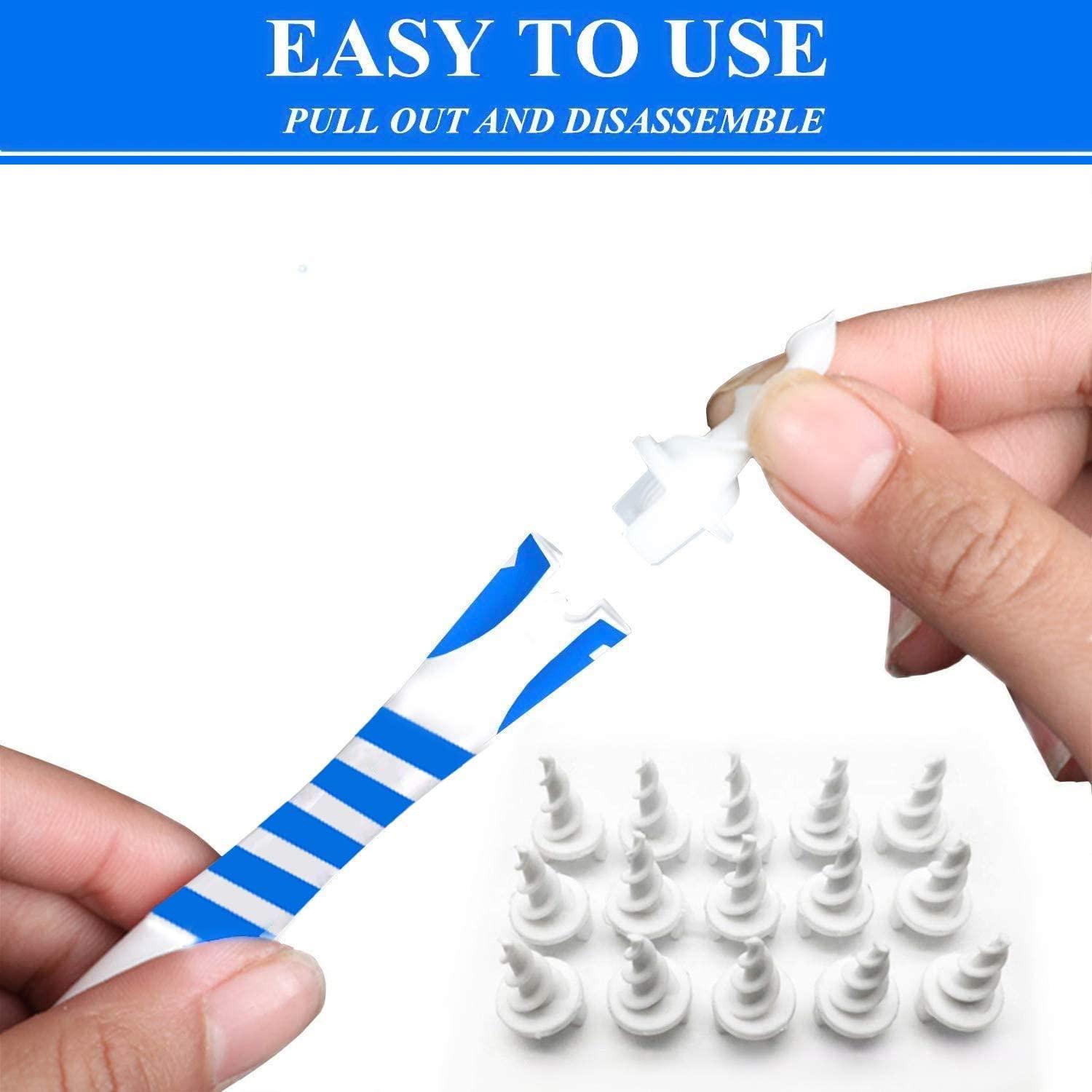 QONETIC QONETIC Smart Swab Silicone Easy Earwax Removal with 16 Replacement Disposable Soft Tips/Ear Wax Cleaner (White)