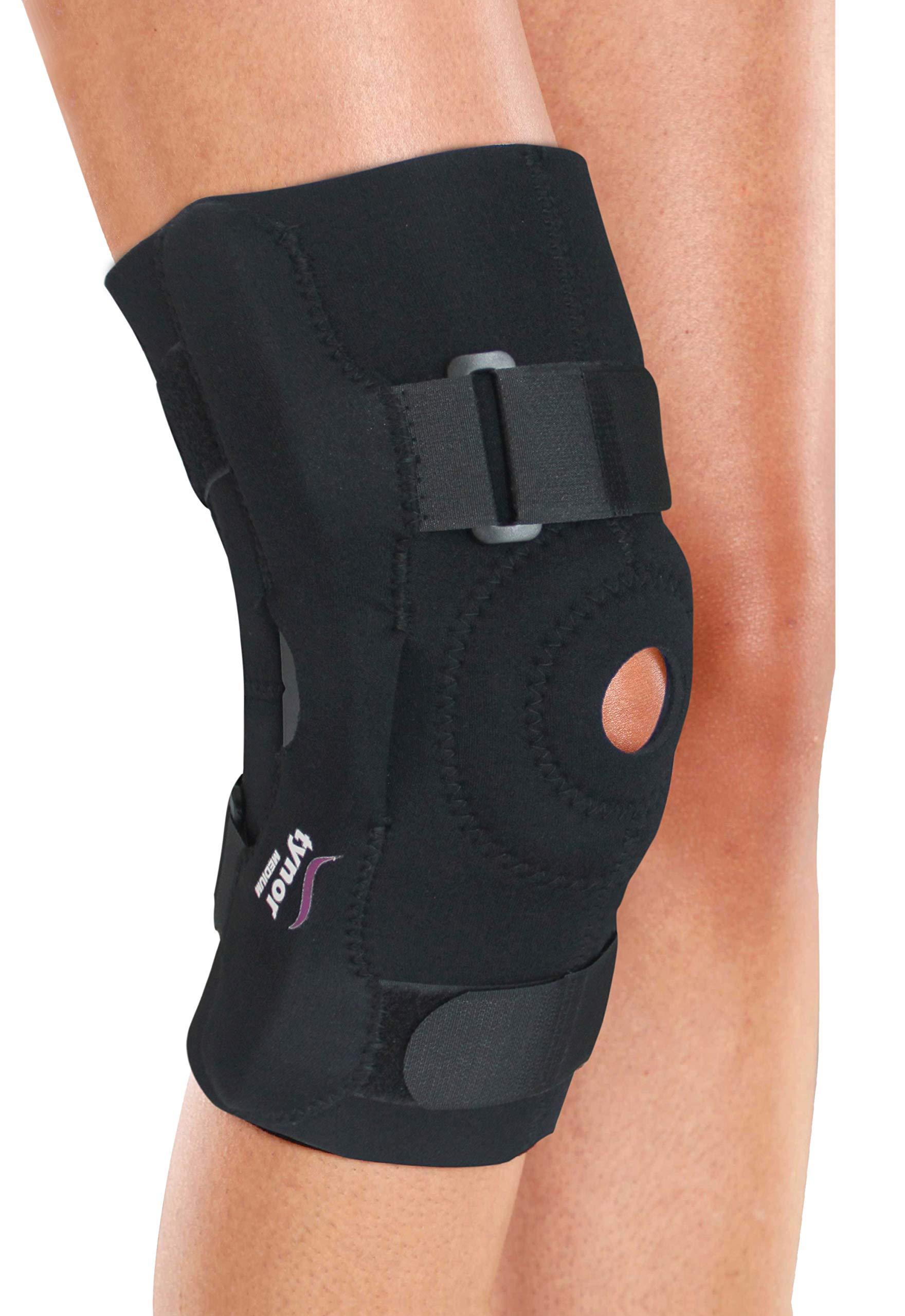 TYNOR TYNOR Knee Support Hinged (Neoprene), Grey, Large, 1 Unit & Knee Wrap Hinged (Neo), Black, Large, 1 Unit