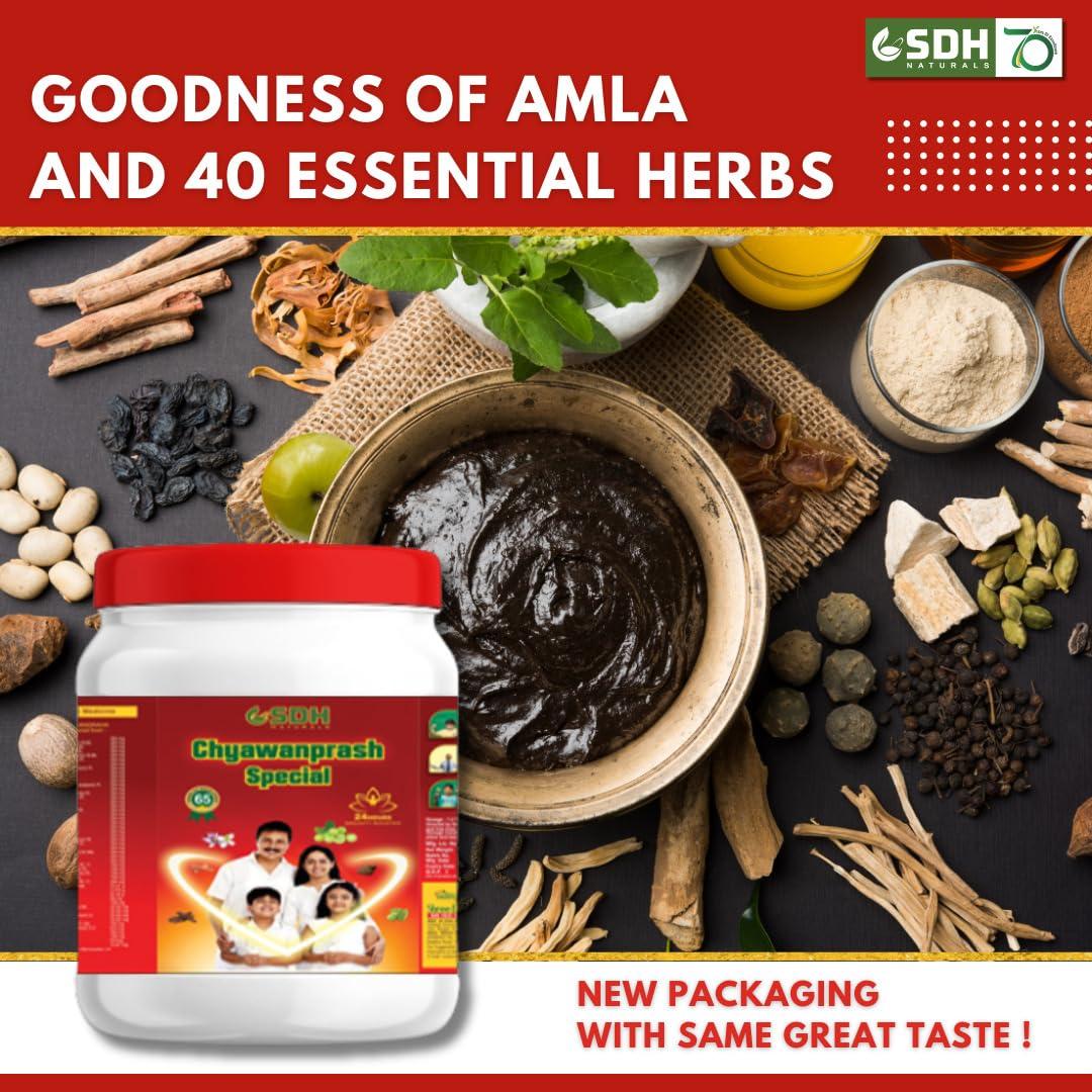 SHREE DHANWANTRI HERBALS SDH Naturals Chyawanprash Special with Goodness of Gur (Jaggery) Supports Strength and Immunity | Enhances Overall Well-Being | Ayurvedic Nutritional Supplement.