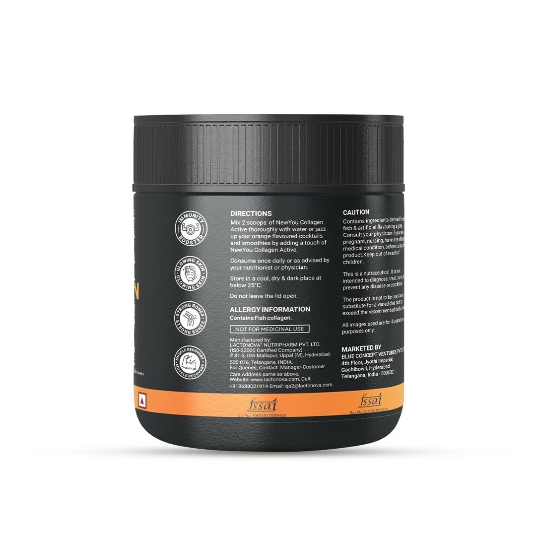 NEWYOU NewYou Collagen Active Performance Booster | Enhances Joint Movement, Bone Strength & Flexibility | Helps Reduce Back & Knee Pain | Japanese Marine Collagen + Glucosamine + Hyalu