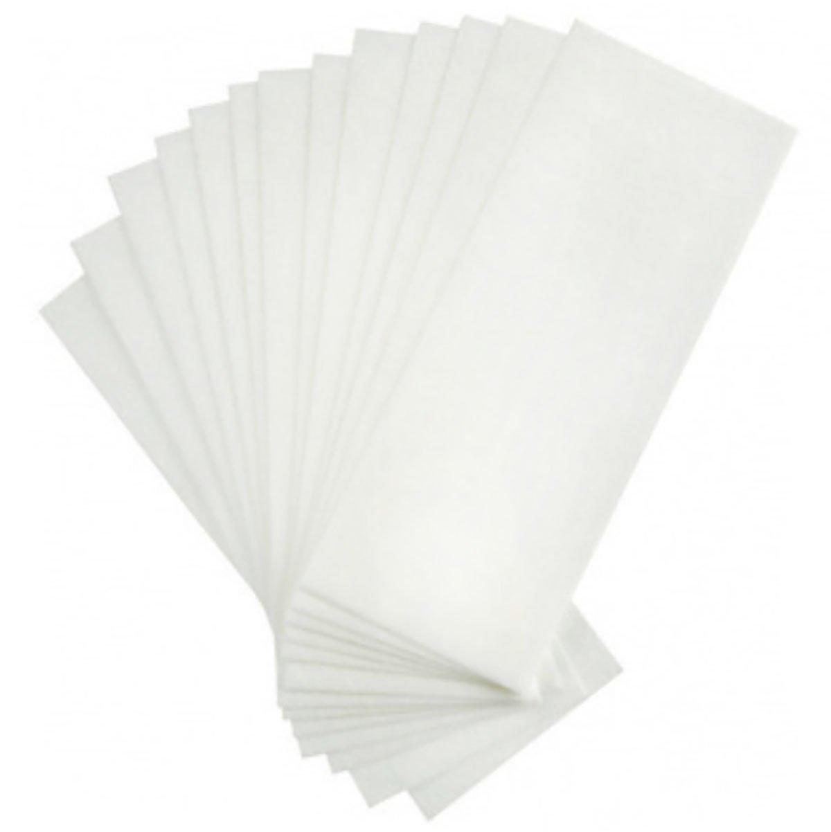 Suoirblss 100 PCS Wax Strips Hair Removal Waxing Strips Facial Body Epilating Strips Non Woven Wax Strip for Face Legs Underarms Body and Bikini for Home or Beauty Salon