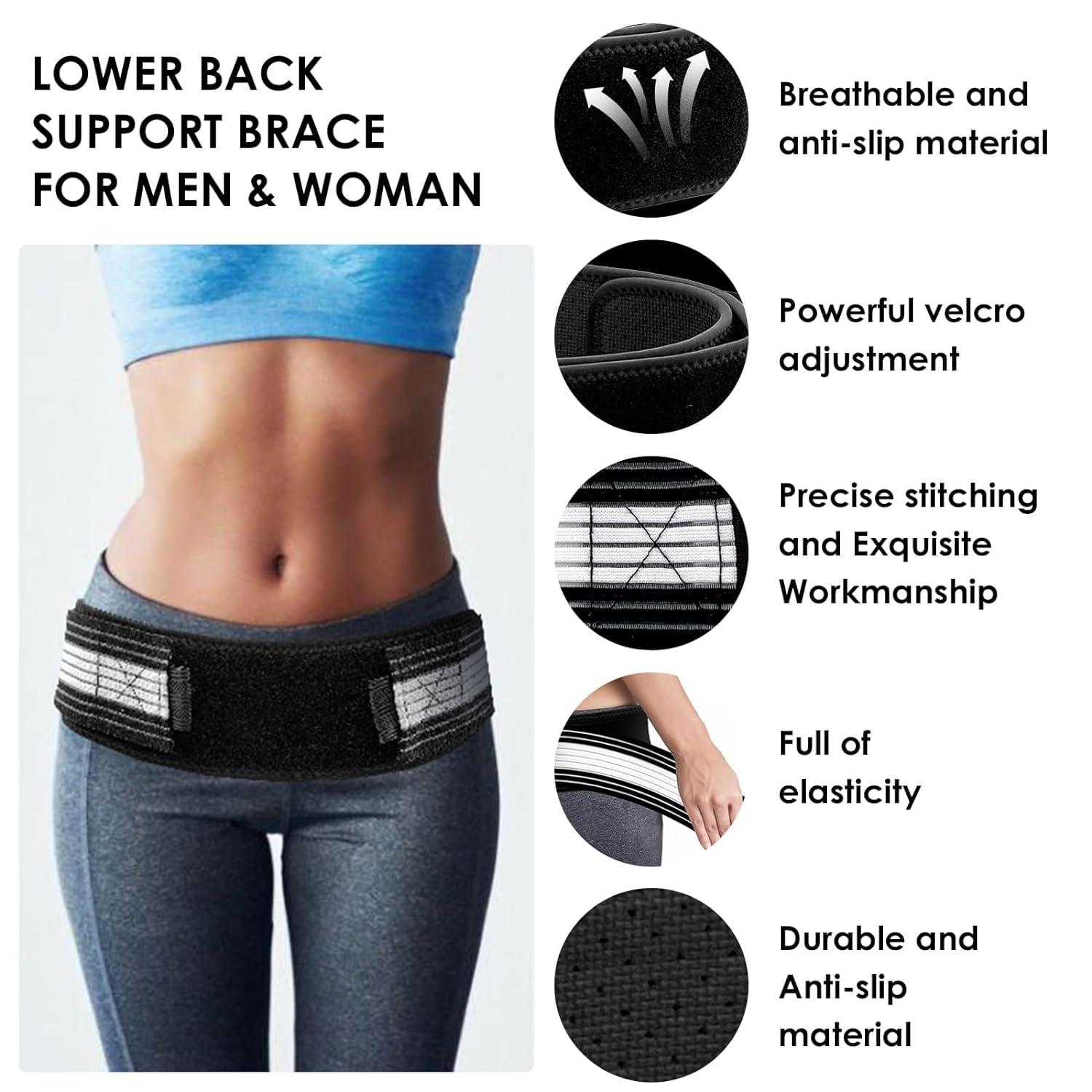 NH Fashion Hub NH Fashion Hub (1Pcs Premium Hip Braces Belt for Hip Pain, Pelvic Support Belt, Sciatica Nerve Pain Relief Belt, Sciatica,Sacroiliac Joint Hip Belt - Lower Back Support Brace for Men and Women