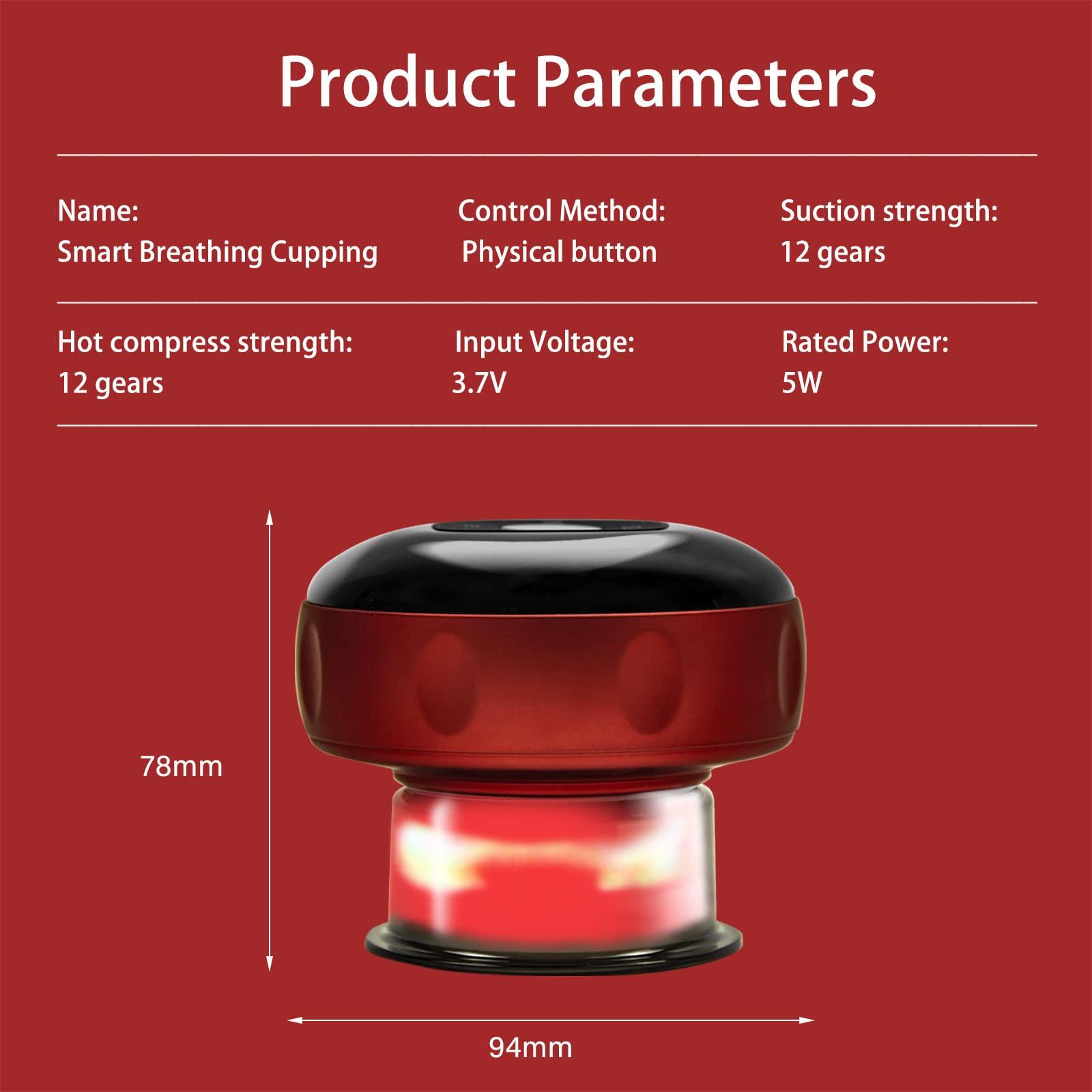 JinDoWin Jindowin Electric Cupping Therapy Massager Device Tool Scraping Hot Compress Suck Function For Arms Back Waist Legs Gua Sha All Body Relaxing,Electric Pressure Vacuum Cupping Machine Set (2 Pcs)