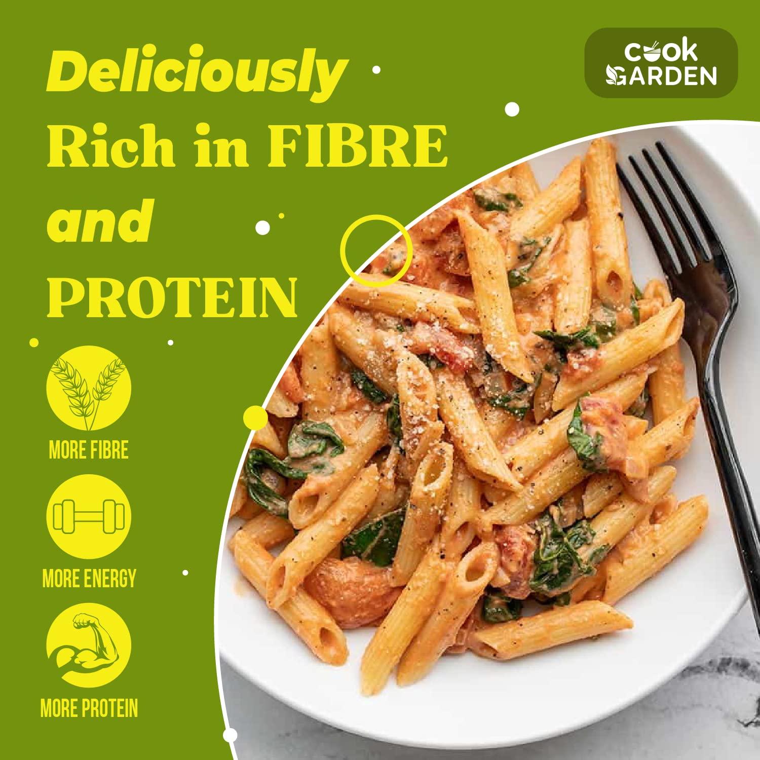 CookGarden CookGarden Multi Veggie Pasta 300g, Healthy Penne Pasta, Goodness of Spinach, Beetroot, Carrot, Rich in Calcium High Protein Pasta, No-Maida Pasta