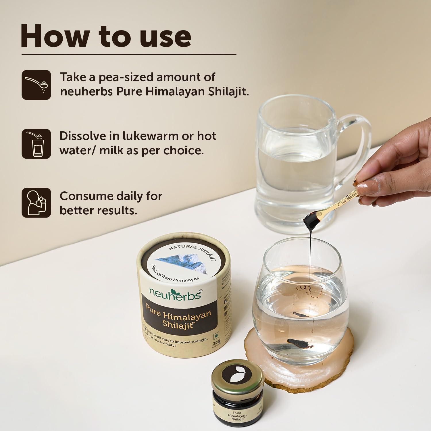 Neuherbs Neuherbs Shilajit - 30g |Himalayan Shilajeet Resin With 75% Fulvic Acid & 84 + Trace Minerals| Ayurvedic Original Shilajit for Endurance, Stamina and strength | Lab Tested for Purity.