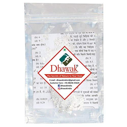DHAWAK Dhawak Chandi Vark/German 100% Pure World's Finest Silver Leaves - 300 Pcs