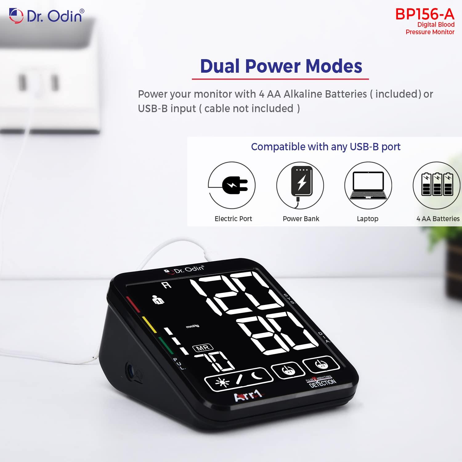 Dr. Odin Dr. Odin BP156 Digital Blood Pressure Monitor - Touch Screen, Talking Function, FDA Approved, 120 Memory Slots, Accurate & Easy-to-Use