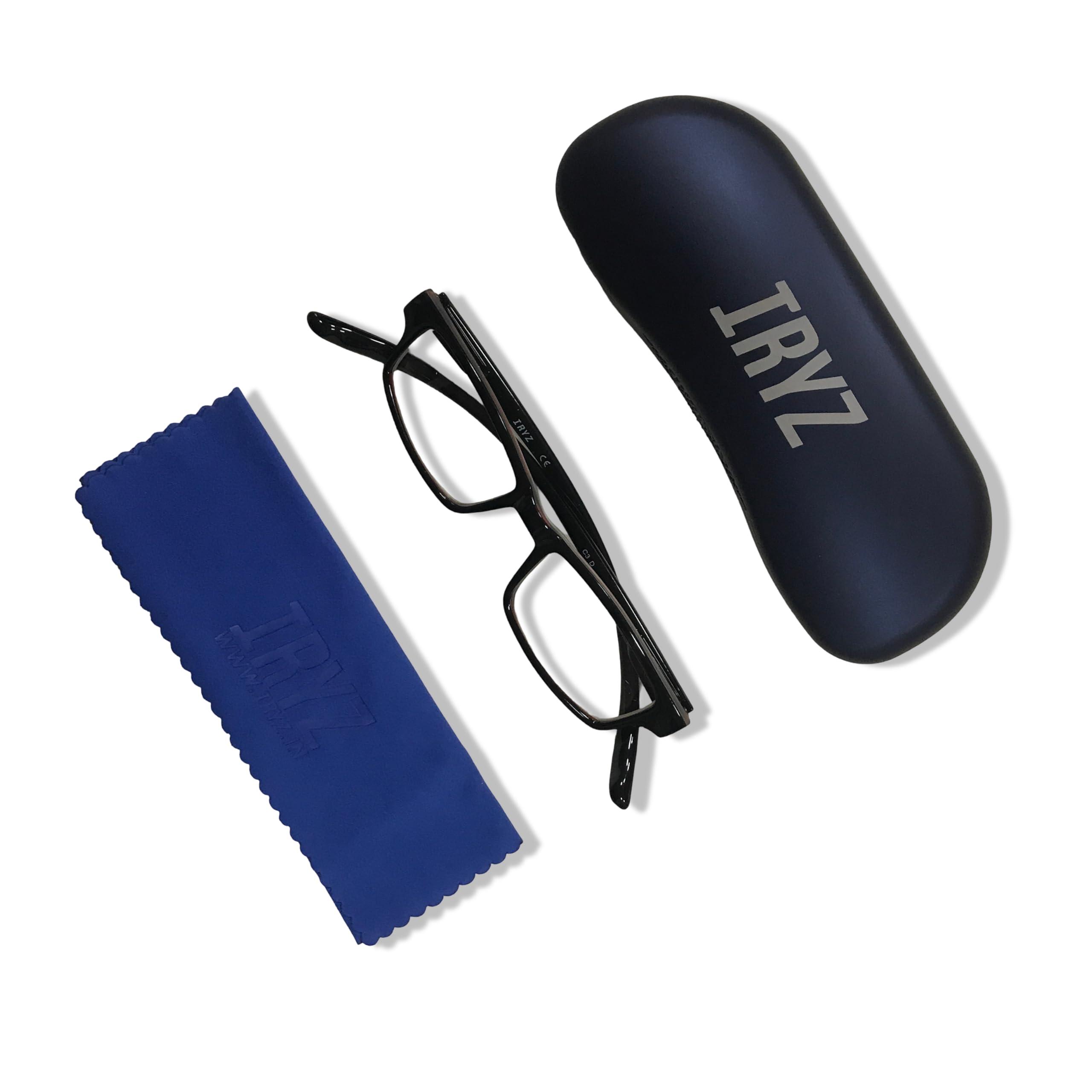 IRYZ IRYZ Long Sides Hang in Neck Rectangular Solid Full Rim Frame Reading Glasses for Men & Women | Medium Red | Near Vision Power +1.0, 1.25, 1.5, 1.75, 2.0, 2.25, 2.5, 2.75, 3.0