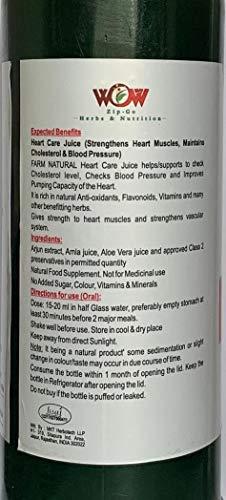WOW ZIP - GO HERBS & NUTRITION WOW ZIP - GO HERBS & NUTRITION -100% Pure Heart Care Herbal Juice for Healthy Heart and BP Juice. (750 Ml + 1 Honey 55g) Free Immunity Enhancing Honey.