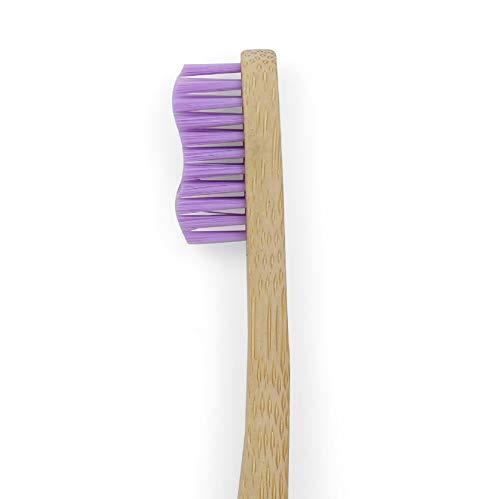 EcoBuddy EcoBuddy Bamboo Toothbrush, Nylon Medium Bristles (Purple)