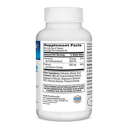 21ST CENTURY 21st Century, Calcium Citrate Maximum + D3, 120 Tablets