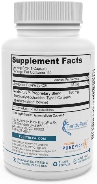 ATHINIKA NUTRITION Tendon & Ligament Support | Convenient Once a Day Clinical Dose | Supports Tendon Health, Movement & Physical Function | Pharm-Grade (90 Capsules)