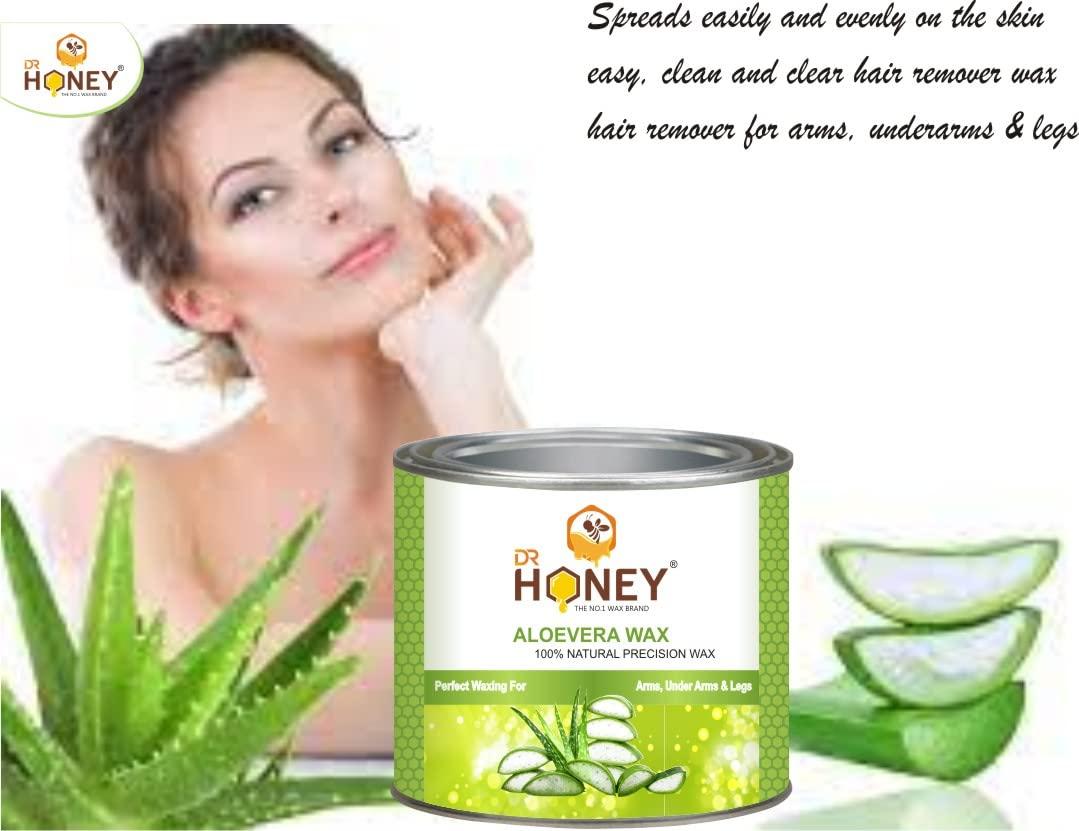 DR HONEY DR HONEY AloeVera strip and stick and wax Hair Remover Wax for Women, Body & Face Waxing, Natural Ingredients for Women, Body soft and for all skin wax strip and stick 600 gram