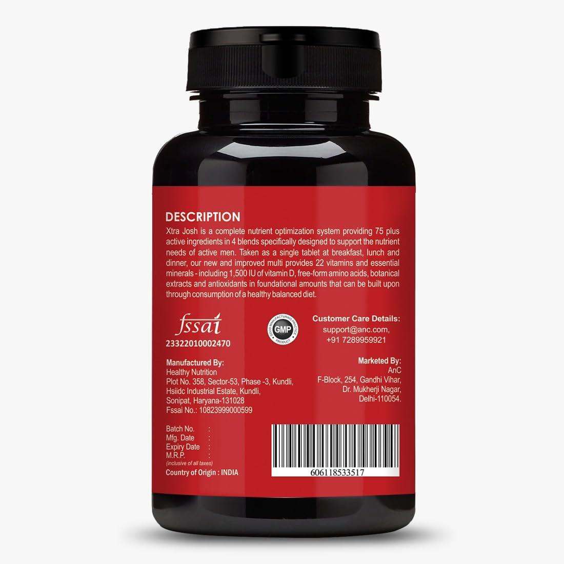 ANC ANC Xtra Josh for Strength, Energy & Performance -Veggie (60 Tablets)