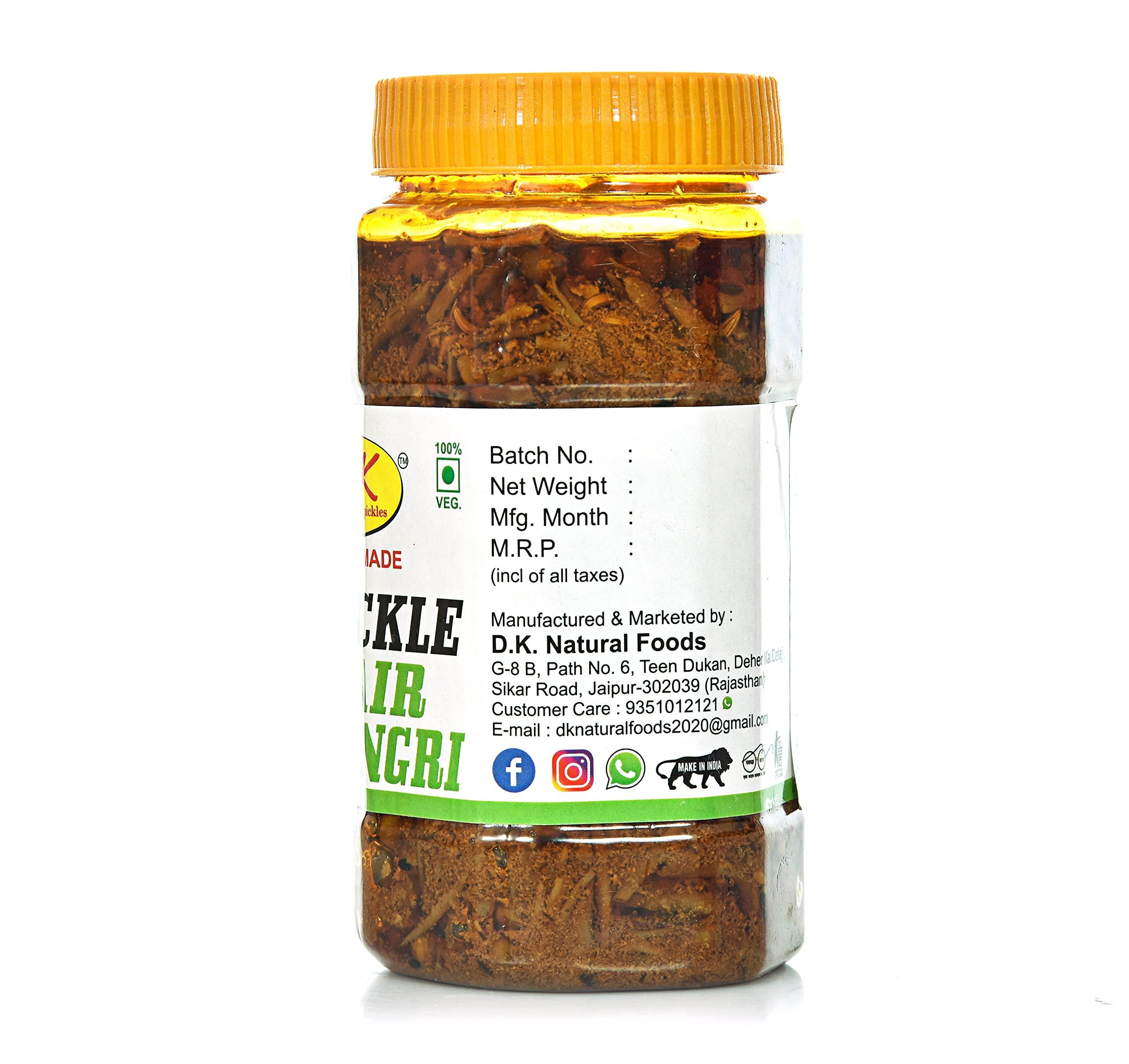 DK NAMKEEN & PICKLES DK Pickles Rajasthani Homemade Ker Sangri and Marwadi Mirchi Pickle Tenti Green Chilli Pickle teet sangri pickles Homemade Ker Sangri Pickle Ghar Ka Achar